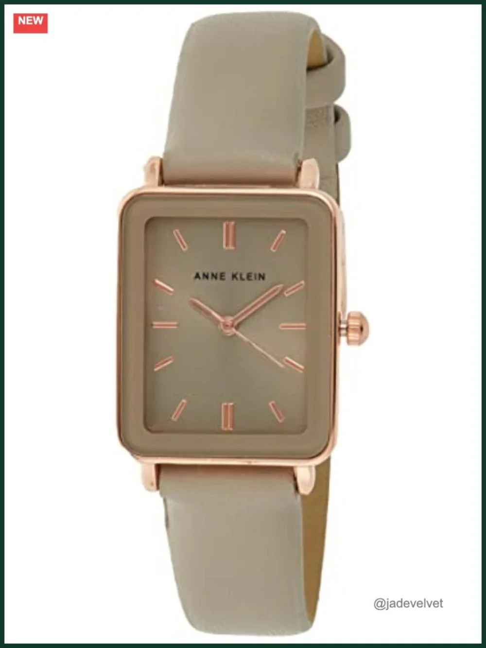 Anne Klein Women's Dress Watch with Faux Leather Strap, Japanese Quartz Movement